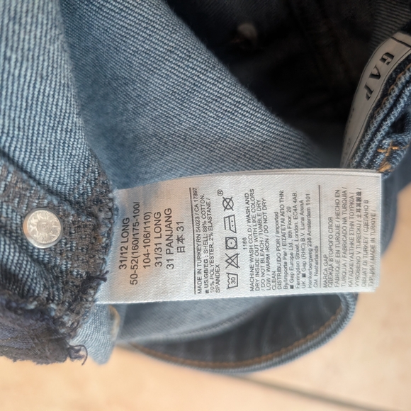 Maternity GAP Women's Indigo Straight Leg Jeans 12 Long - Picture 2 of 6